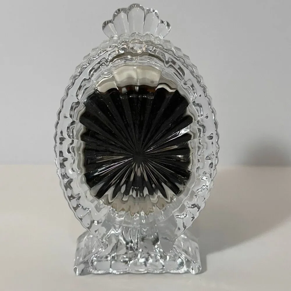 Oval Fifth Avenue Crystal Ltd Quartz Desk Clock w/ Roman Numerals & Clear Glass